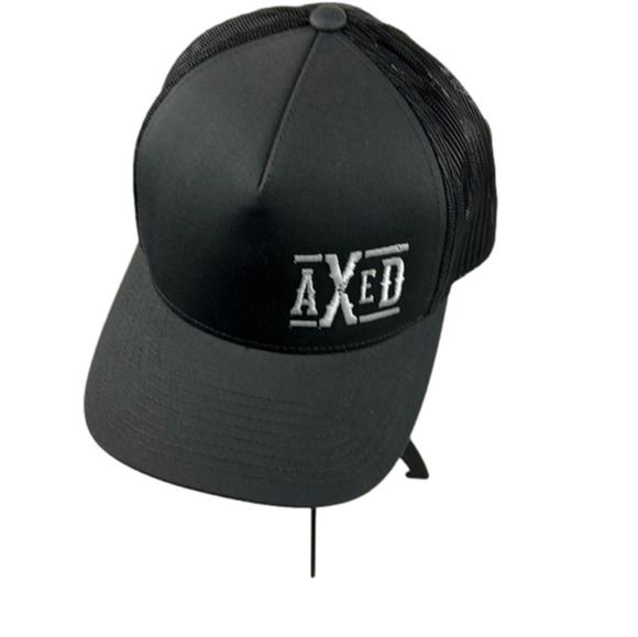 Axed Baseball Cap  - Charcoal Grey Trucker Style - Picture 1 of 4